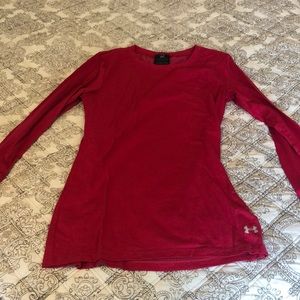 Under armor cold gear pink long sleeve top